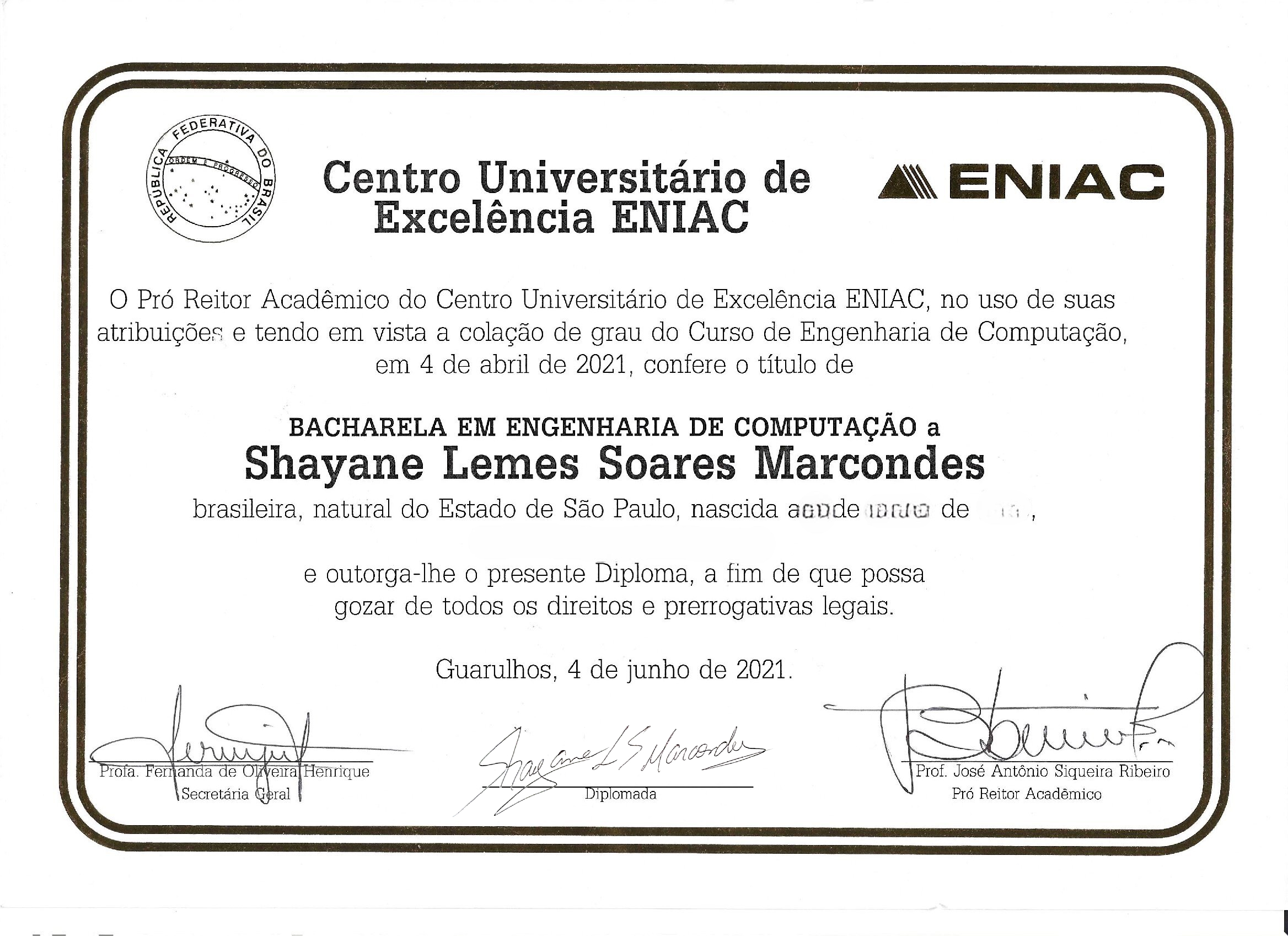 Certificado de Graduação 1